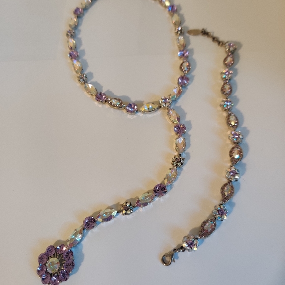 Swarovski Crystals Sautoir necklace and matching bracelet Creations Georgianni - Picture 15 of 16